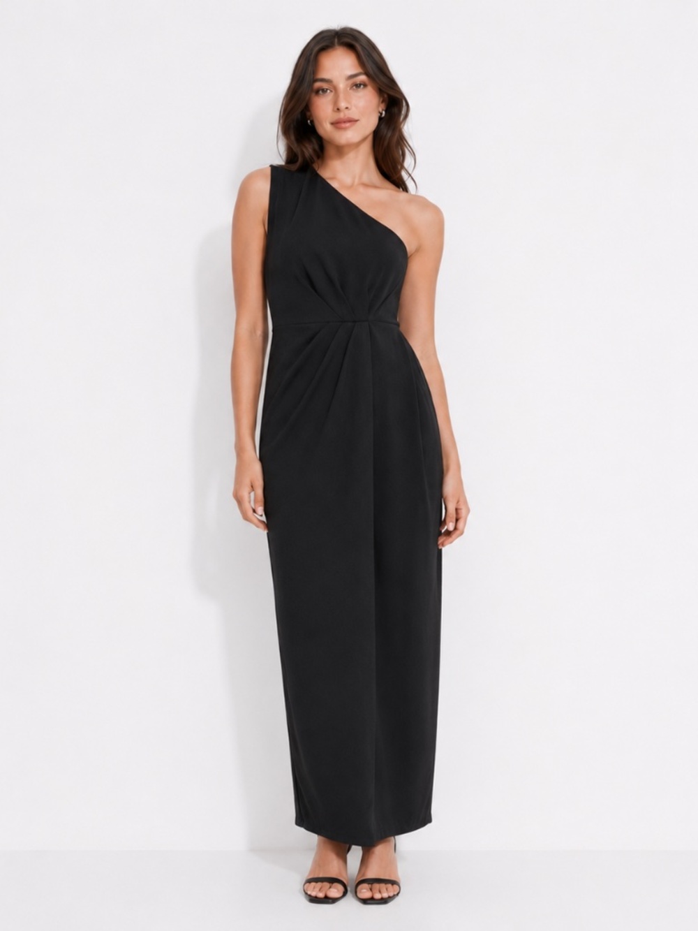 Calvin Klein - One-Shoulder Ruched Gown